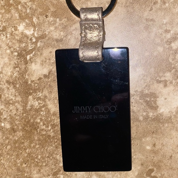 Brand New Jimmy CHOO Keychain GOLD Sparkles on one side and BLACK on the other. - Picture 3 of 6
